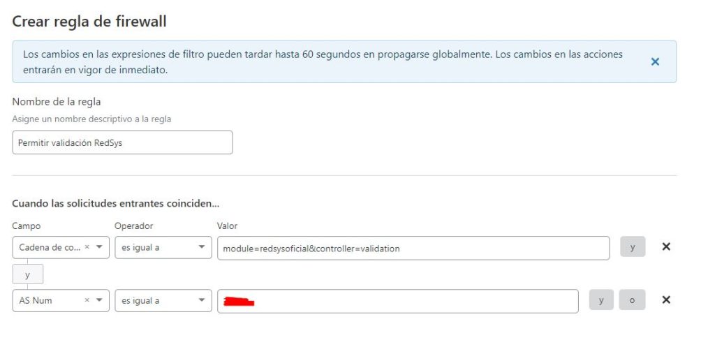 Regla Firewall Cloudflare